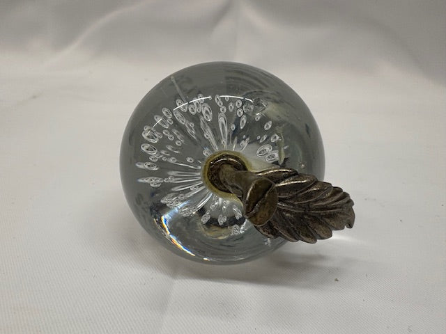 Bubble Glass Apple Paperweight