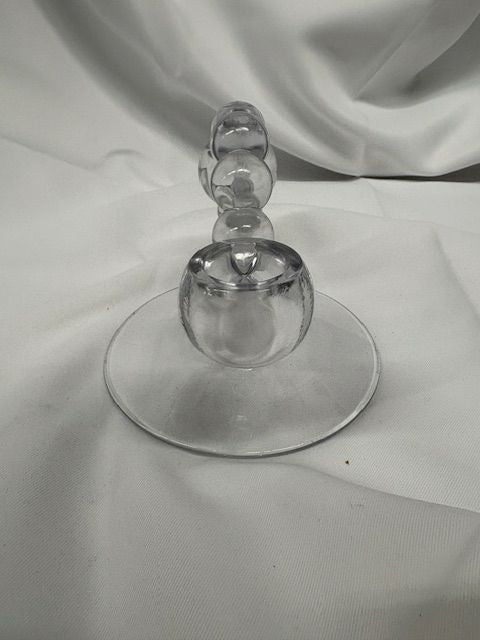 Glass Double Candle Holder