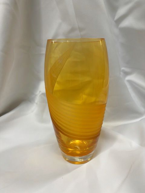 Orange Swirl Glass Vase
