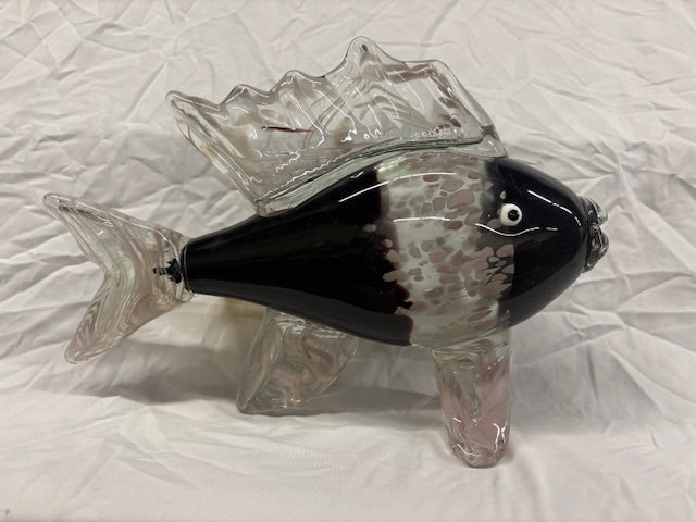 Murano Small Black Glass Fish