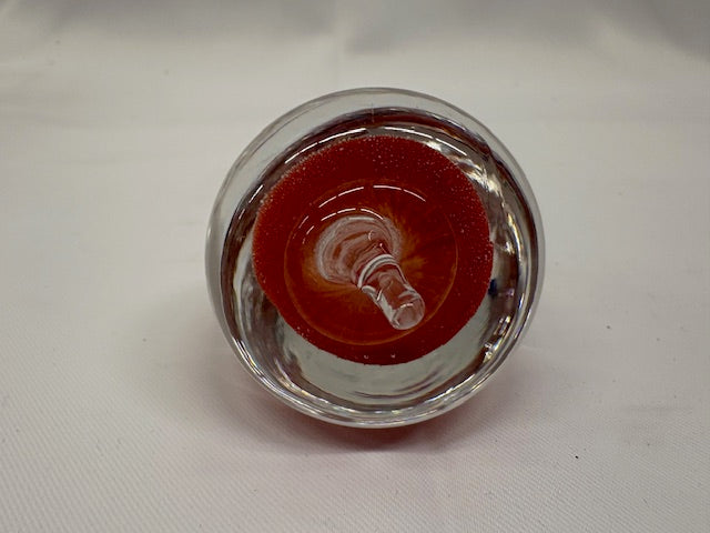 Glass Apple Paperweight