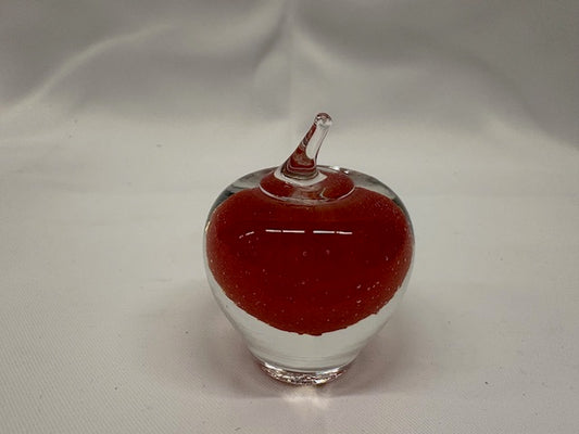 Glass Apple Paperweight